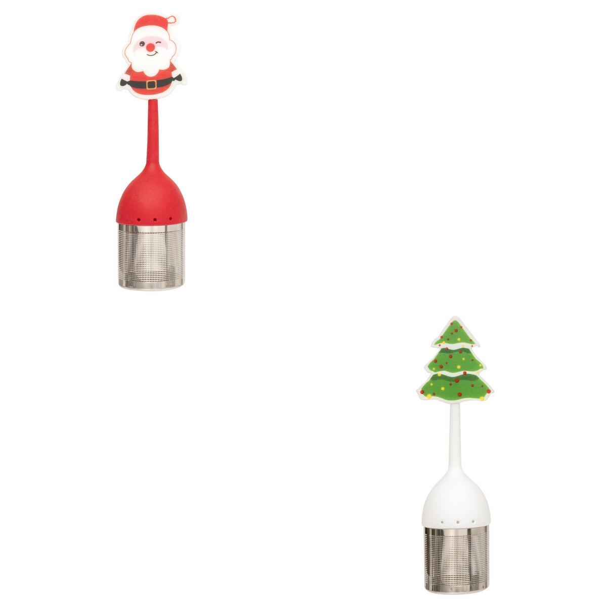 Strecurătoare pentru ceai Xmas - verde/roșu, Konventionell, plastic/metal (4/15,7cm)