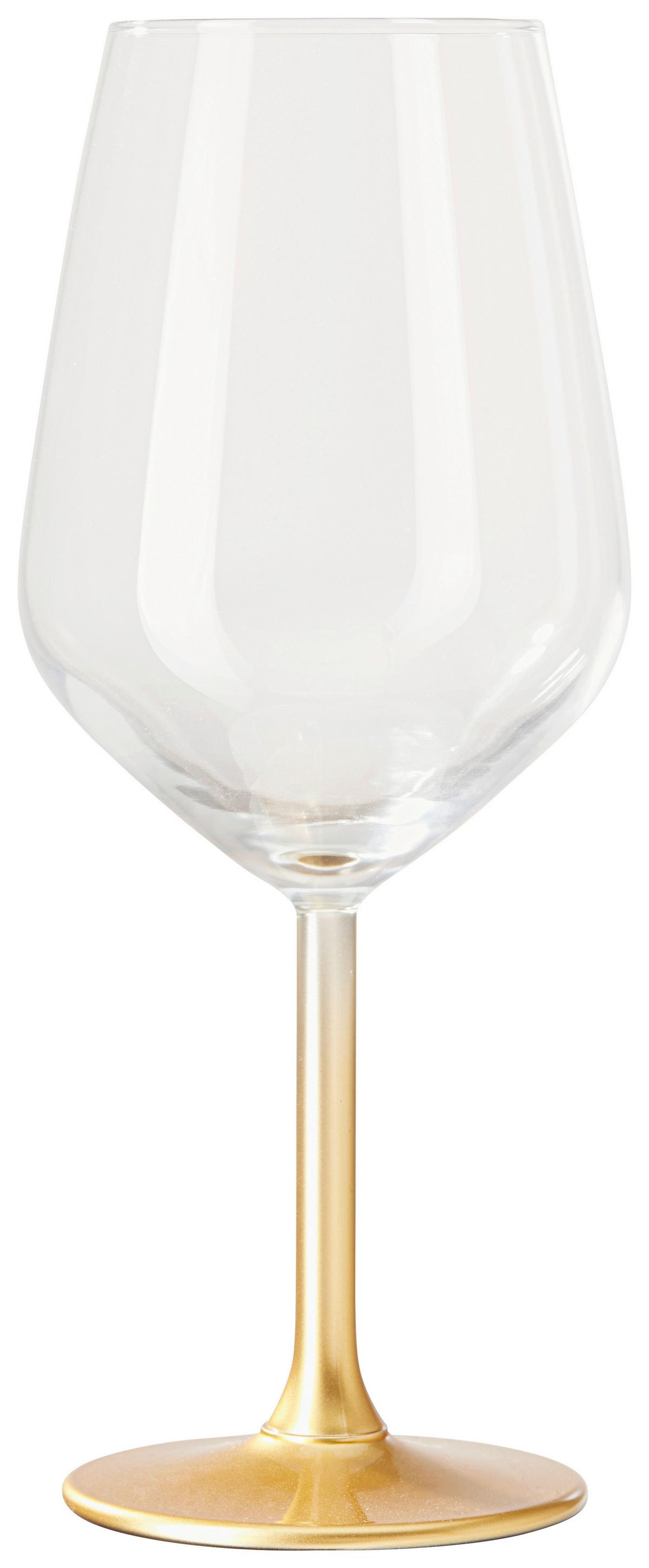 Borospohár Leo - aranyszínű, Romantik / Landhaus, Üveg (6,4/22cm) - Modern Living