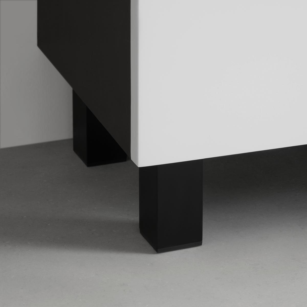 Hochschrank Wave II in Schwarz/Weiß - Schwarz/Weiß, MODERN, Holzwerkstoff (40/190/30cm) - Mömax
