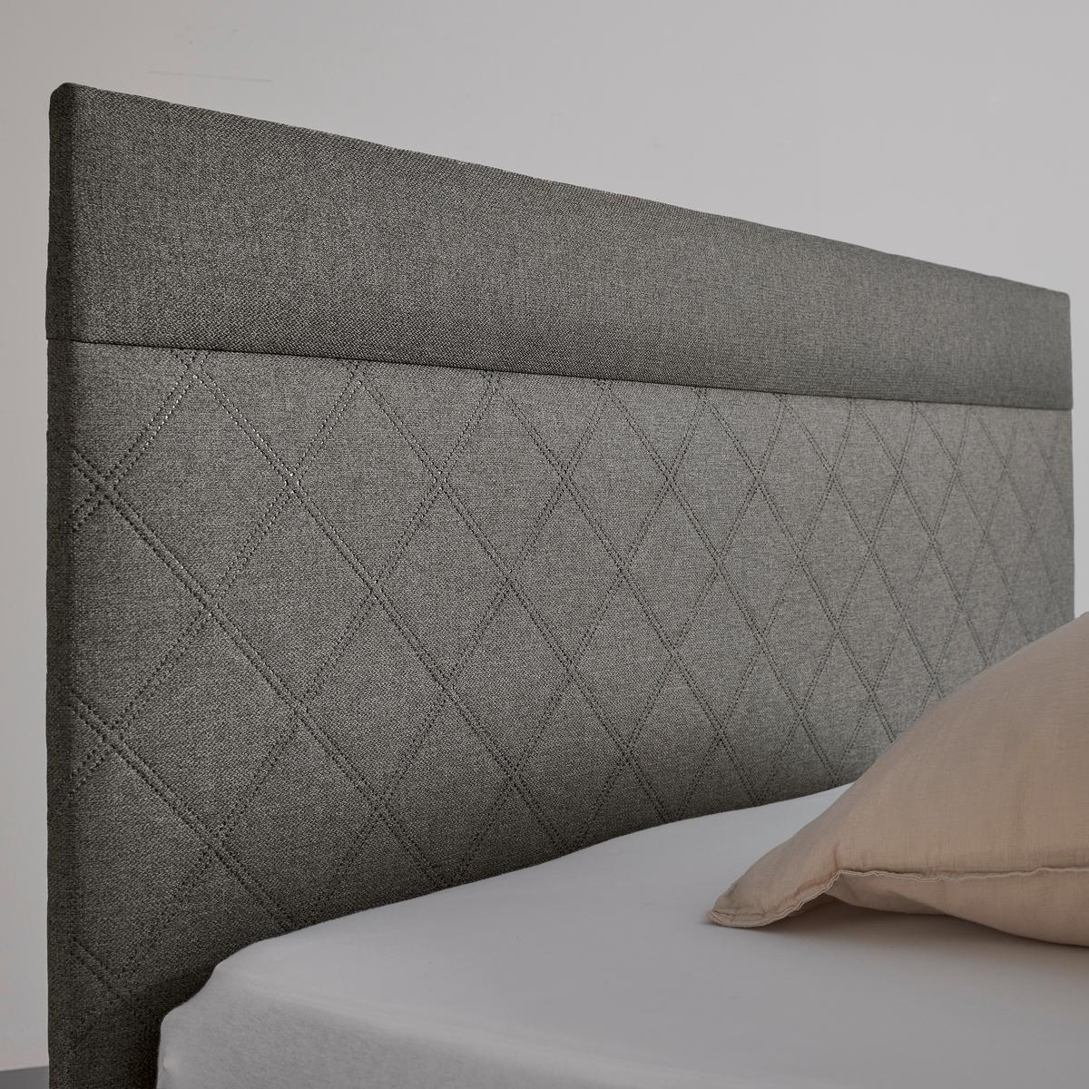 Boxspringbett in Grau ca. 140x 200cm inkl. Topper "Rosa" - Schwarz/Grau, Modern, Holz/Holzwerkstoff (140/200cm) - Bessagi Home