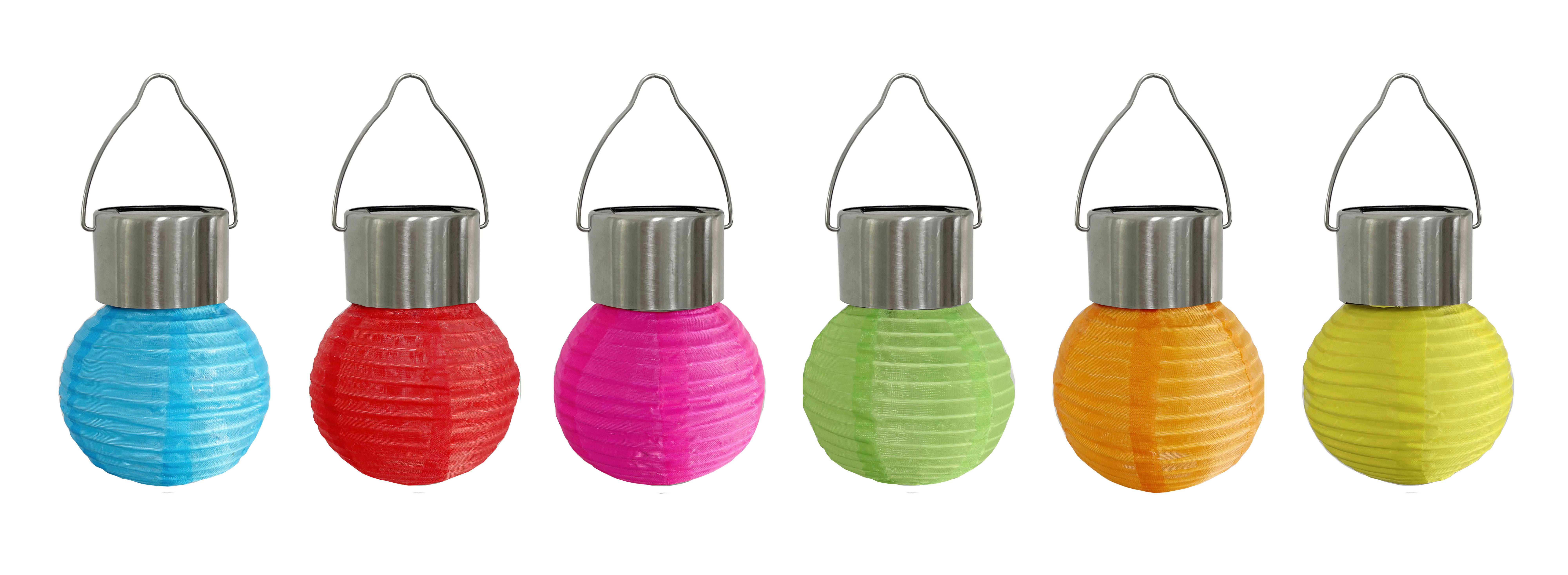 Solarleuchte Buto diverse Farben max. 0,06 Watt - Blau/Gelb, KONVENTIONELL, Kunststoff/Textil (7/12cm) - Modern Living