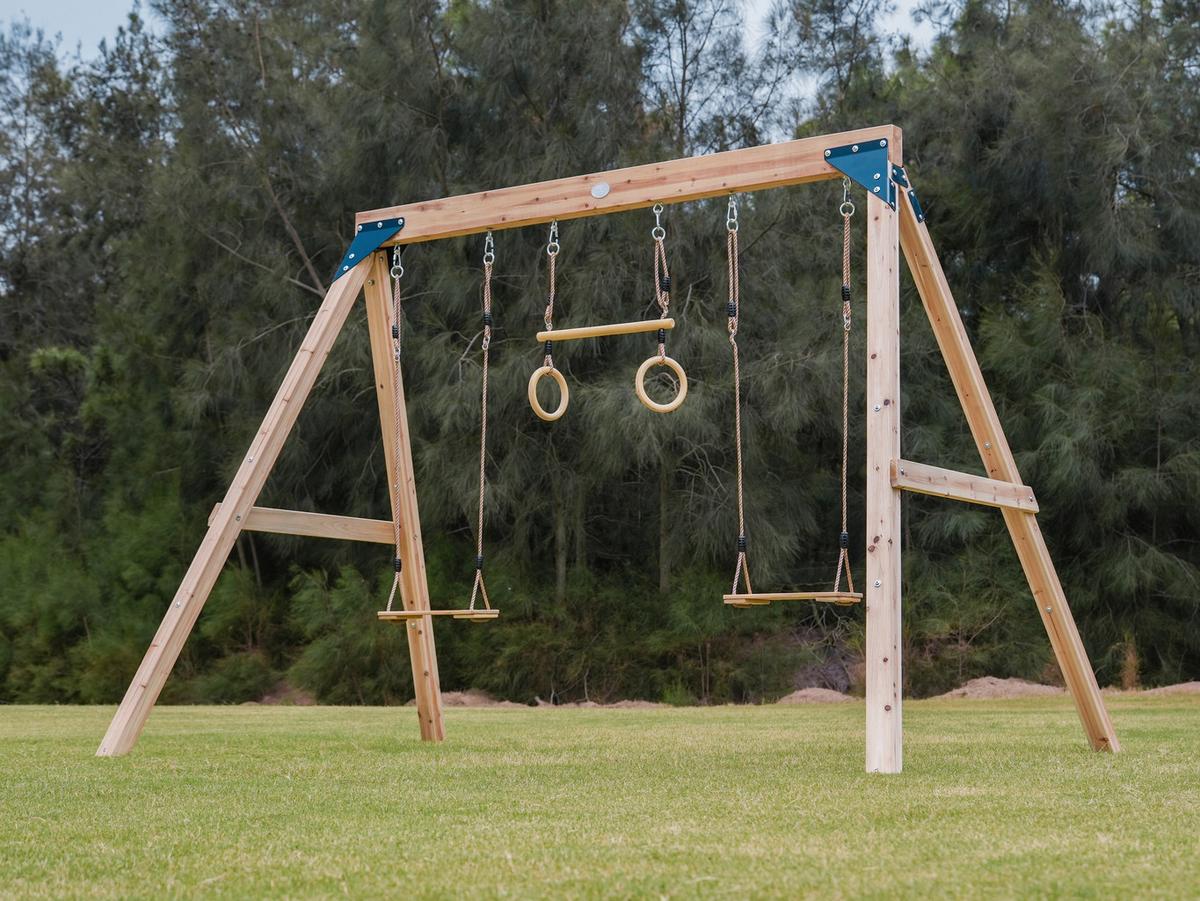 Schaukel Braun - Braun, KONVENTIONELL, Holz/Metall (186/208/299cm) - Ambia Garden