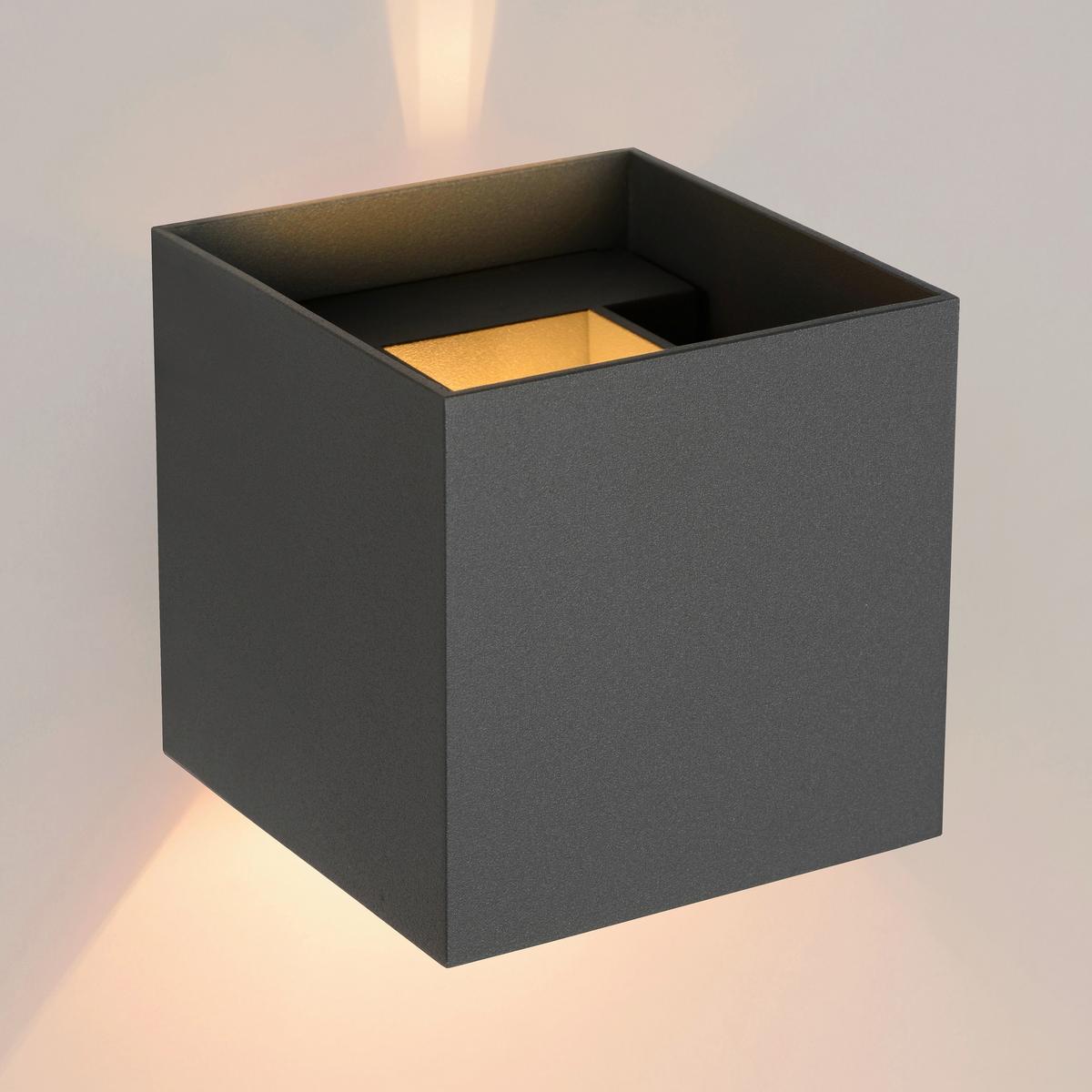 Led-wandleuchte 09217/04/36 Xio - Grau, Design, Metall (9.7/9.7/9.7cm) - Lucide