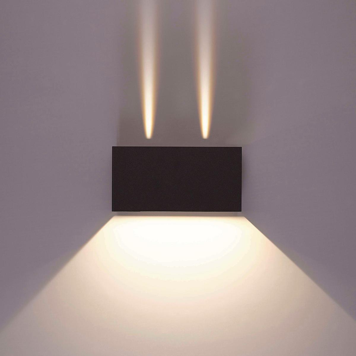 Außenwandleuchte Quad Anthrazit max. 12 Watt - Anthrazit, Design, Metall (21.5/10.8/11cm)