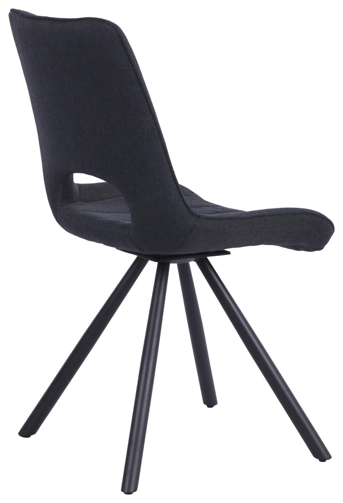 Scaun NERA - gri închis/negru, Basics, lemn/metal (51/87/61cm) - Mömax