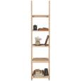 Regal in Eiche, 5 ablagen - Eichefarben/Weiß, KONVENTIONELL, Holz/Holzwerkstoff (41,4/176/34,2cm) - MÖMAX modern living