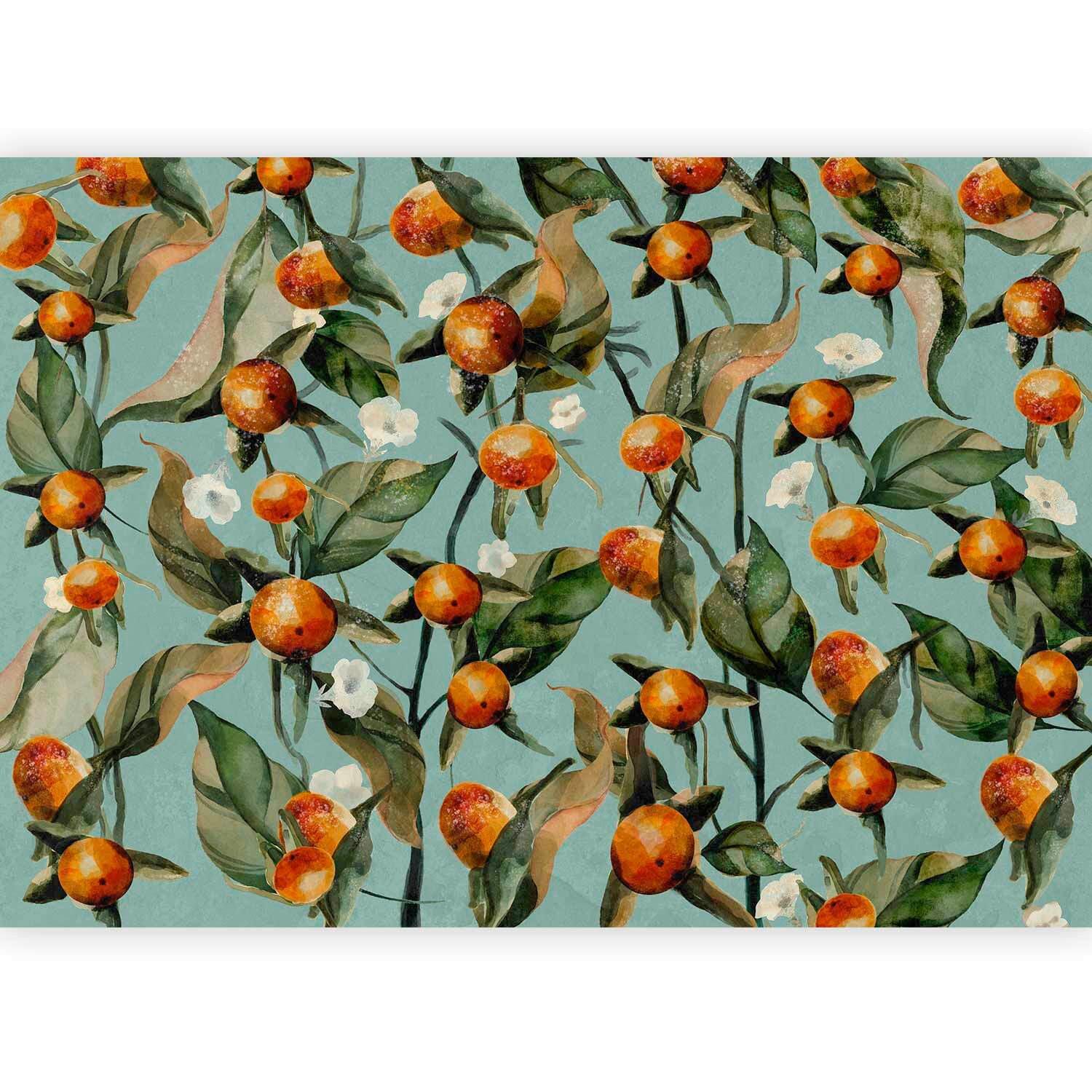 Fototapeta Orange Grove, 300x210cm - zelena/oranžna, Trendi, tekstil (300/210cm) - artgeist