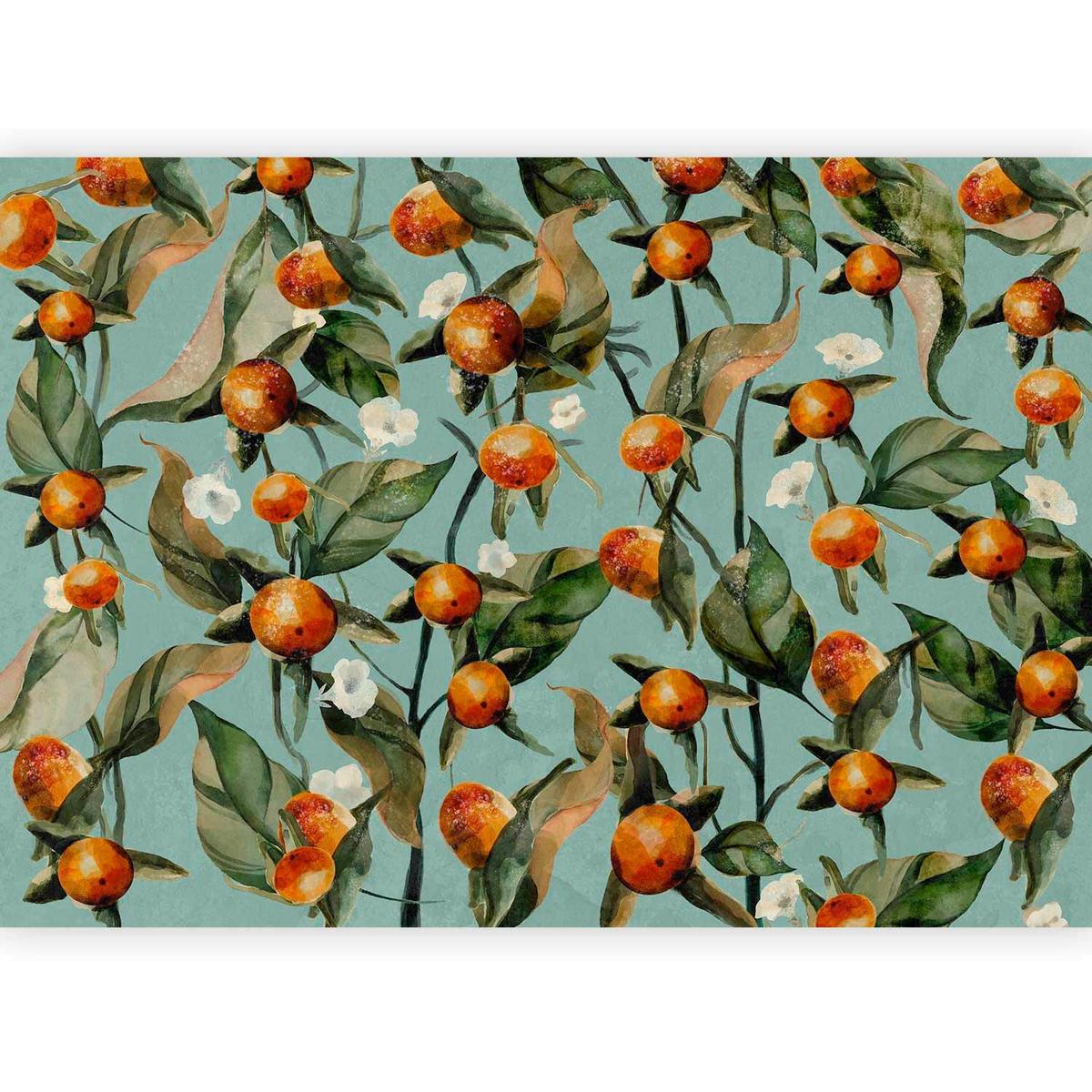 Fototapeta Orange Grove, 300x210cm - zelena/oranžna, Trendi, tekstil (300/210cm) - artgeist