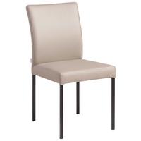 KRZESŁO NUNZIO - czarny/taupe, Modern, skóra/metal (45,5/86/57,5cm) - Livetastic