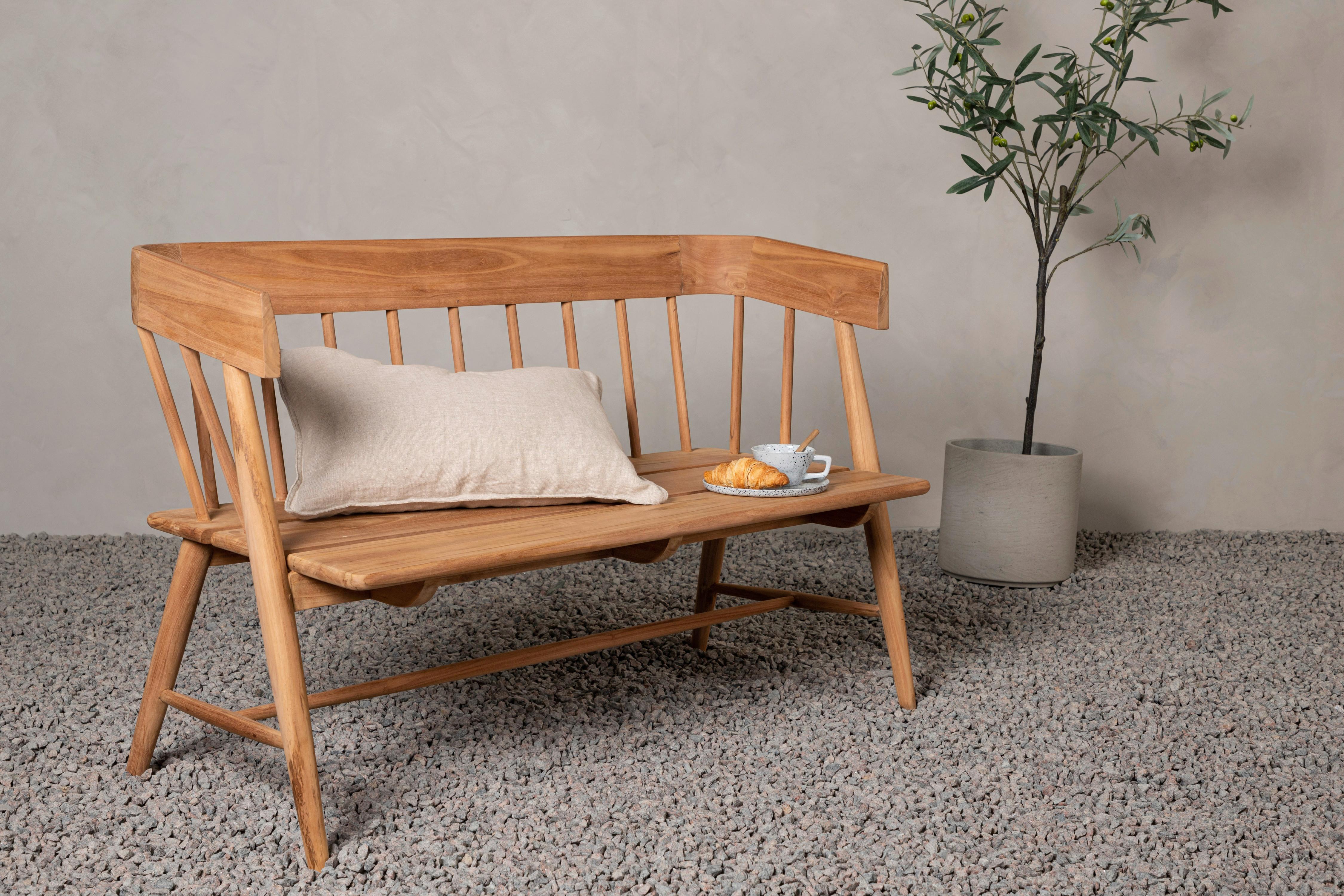 Gartenbank Split ca. 58x85x132 cm Teakholz - Teakfarben, KONVENTIONELL, Holz (58/85/132cm) - Gardenson