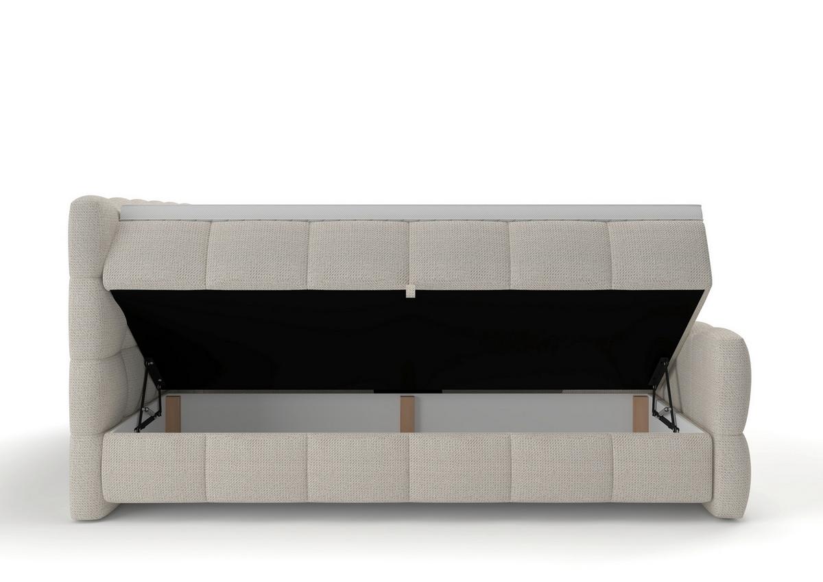 Boxspring Krevet Brisbane - crna/krem, Trend, drvni materijal/drvo (180/200cm) - Premium Living
