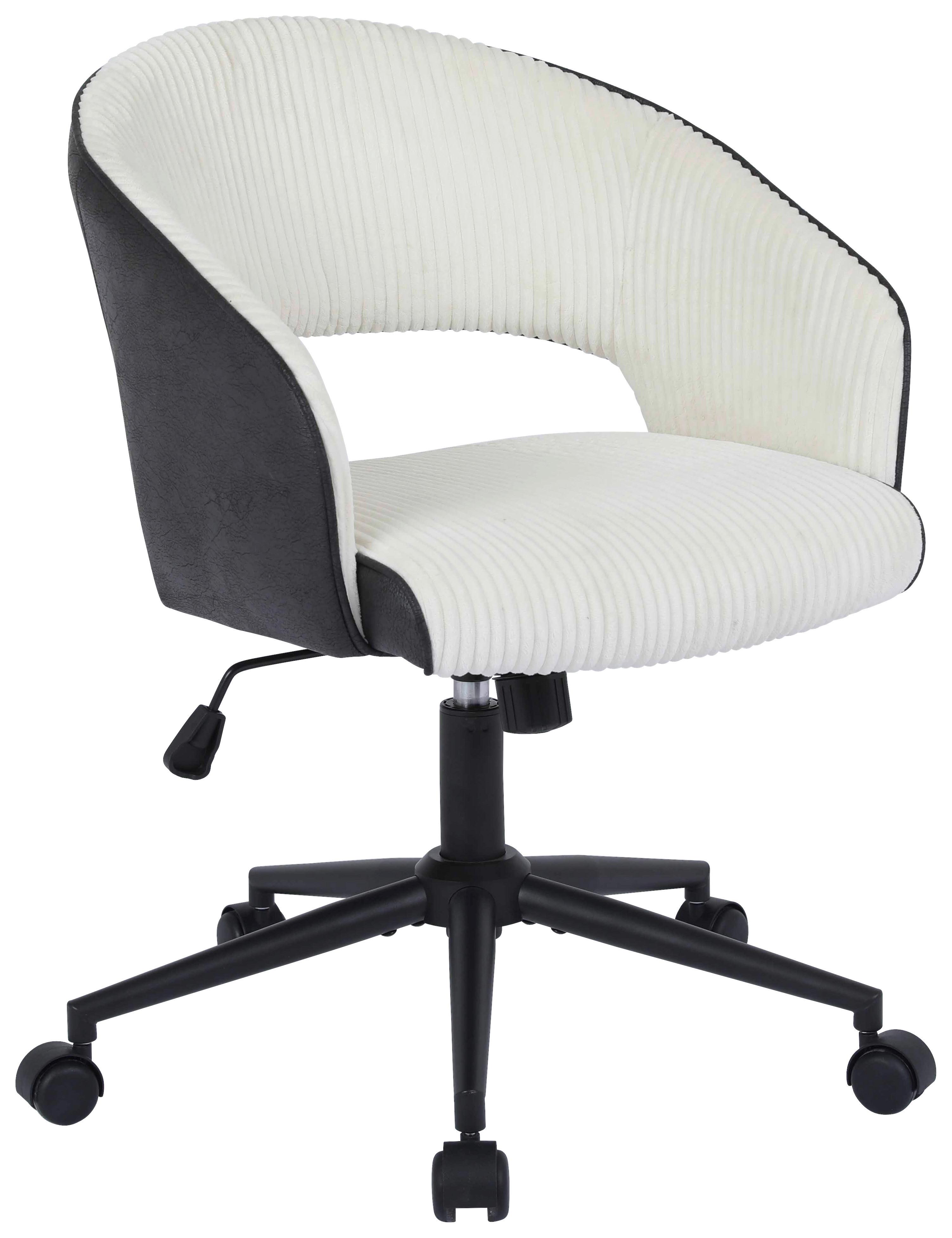 Uredska Stolica Daisy - bež/crna, Moderno, drvo/metal (57,5/78-86/62cm) - Mömax