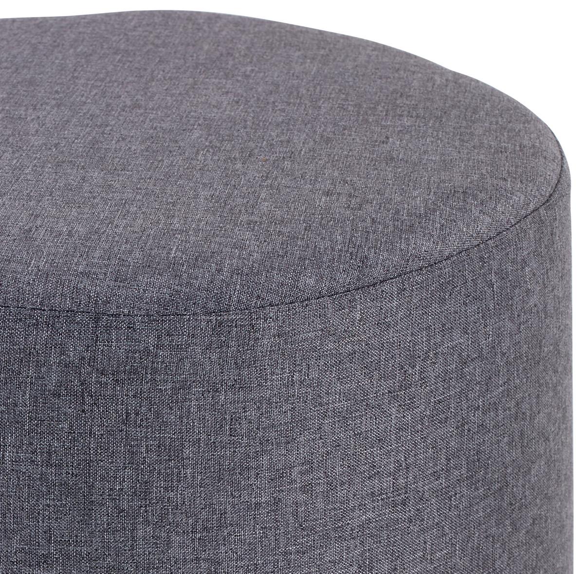 Taburet Leo - gri, Basics, lemn/textil (33/33cm)