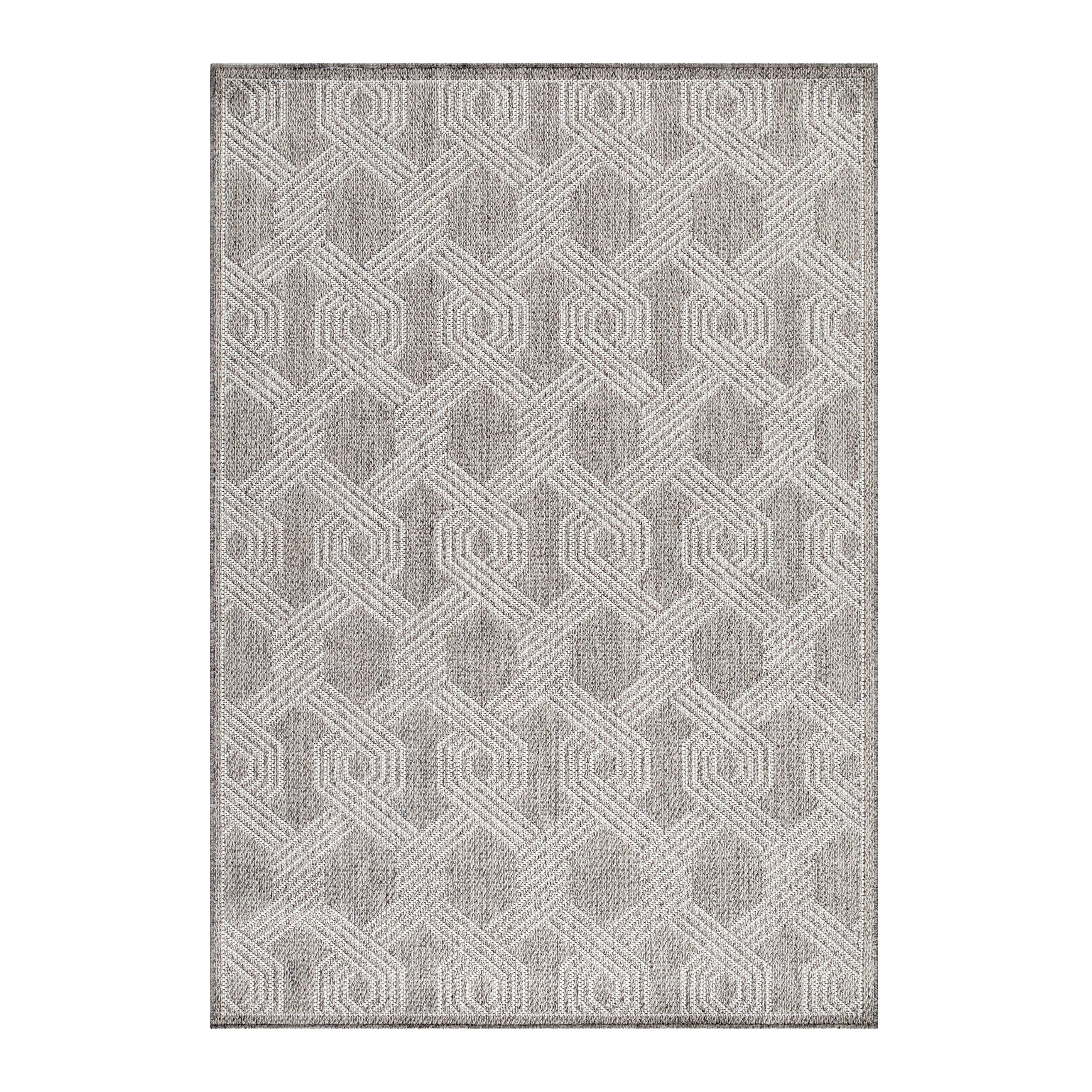 Flachwebeteppich Aruba Grau ca. 160x230cm - Grau, Design, Textil (160/230cm) - Novel