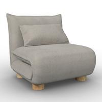 Schlafsessel Bella Bouclé Beige - Beige/Naturfarben, MODERN, Holz/Textil (83/41/63cm) - Bessagi Home