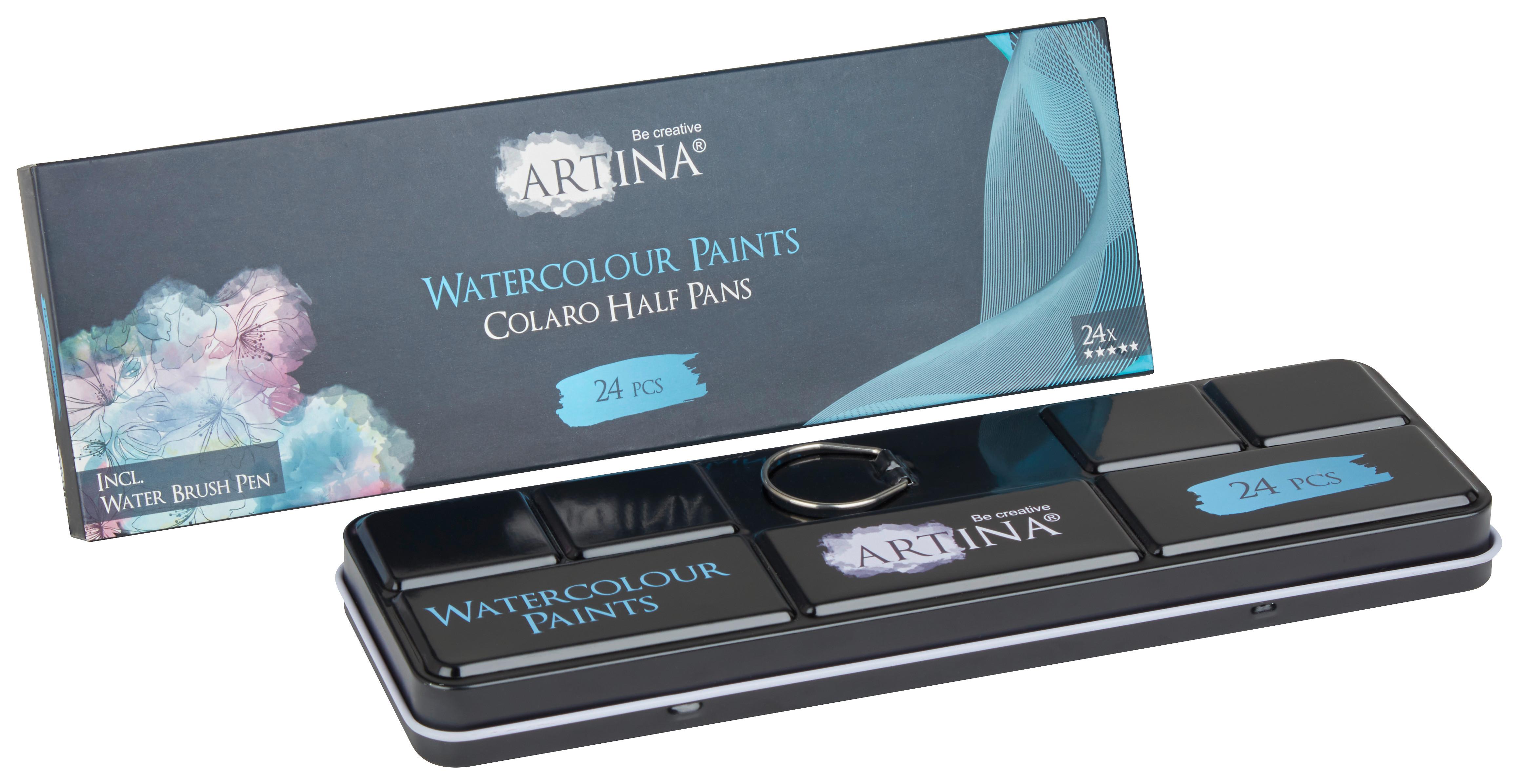 Aquarellfarben Colour, inkl. Mischpalette - Basics, Metall (22cm) - Premium Living
