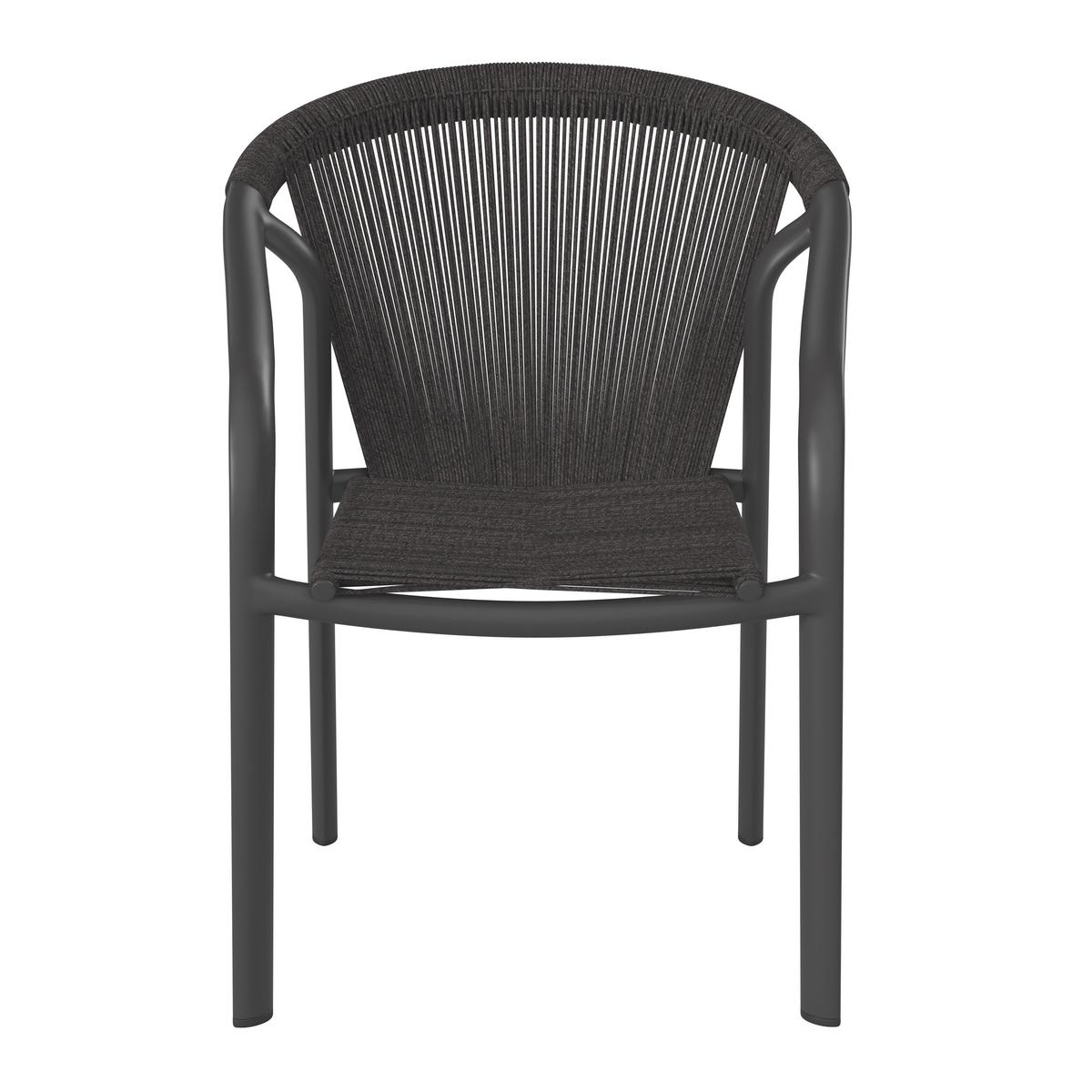 KRZESŁO OGRODOWE FERRARA - antracytowy, Modern, tworzywo sztuczne/metal (56/79/62cm) - Ambia Garden