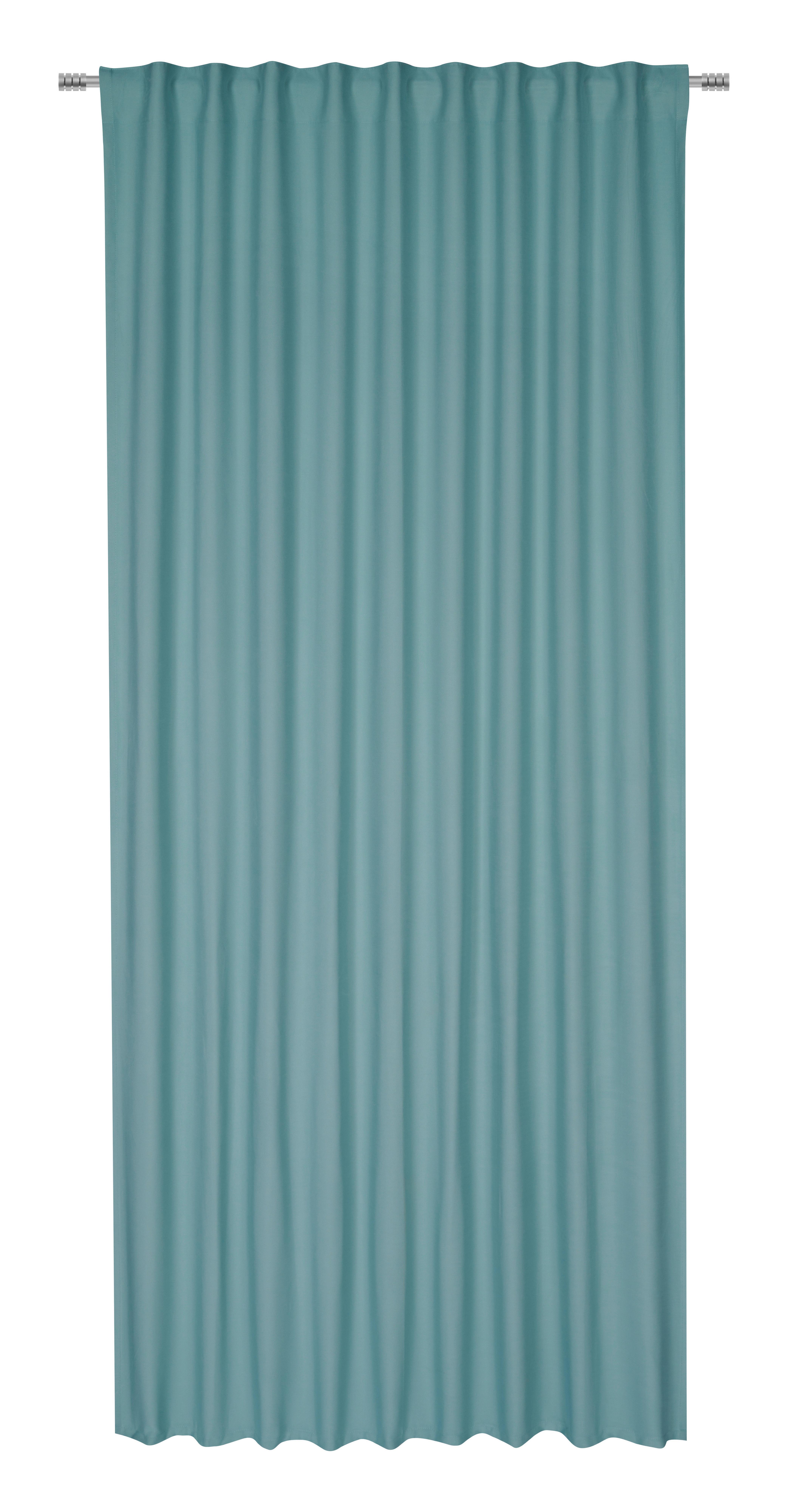 Fertigvorhang Felix in Blau ca. 135x245cm - Blau, KONVENTIONELL, Textil (135/245cm) - Modern Living