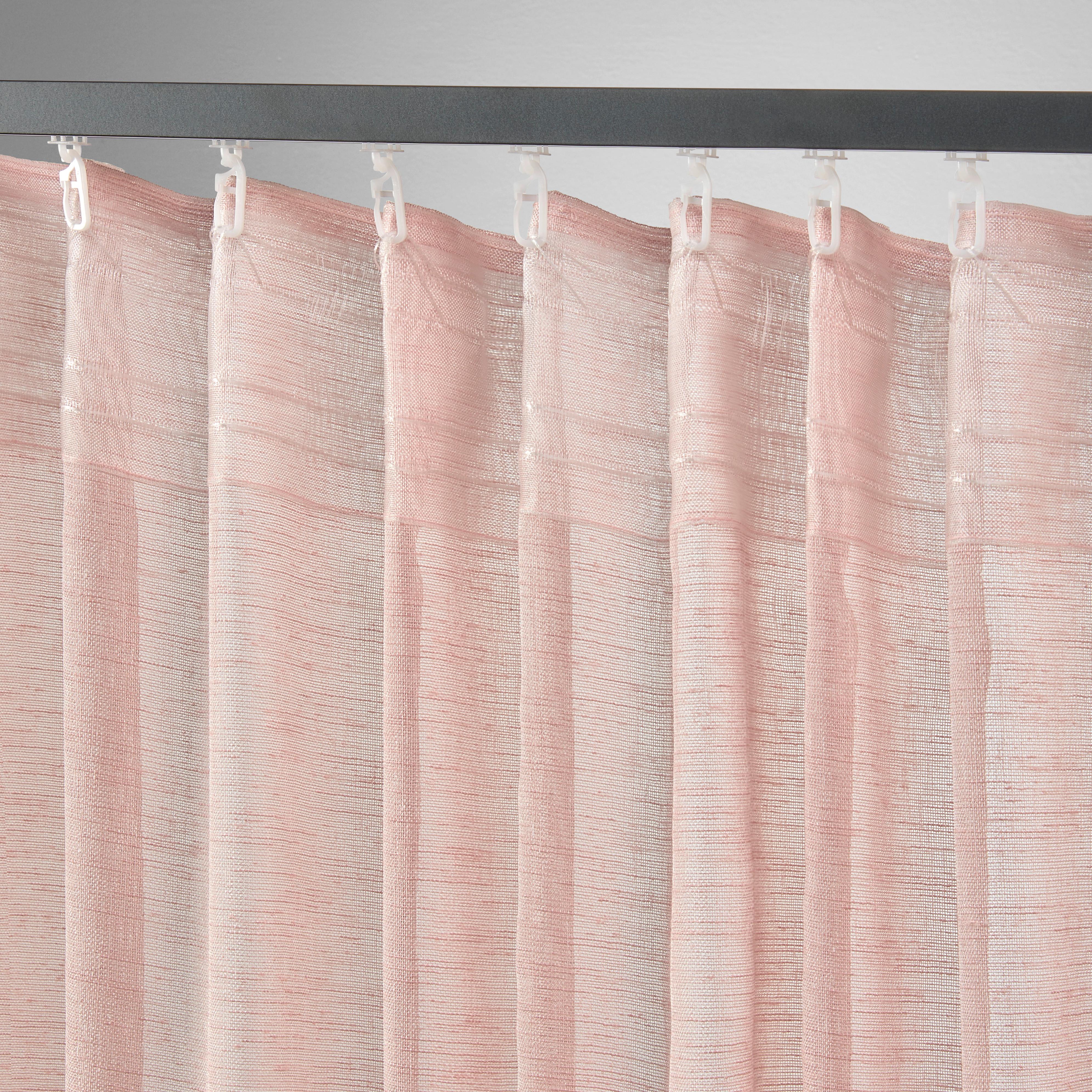 GARDINLÄNGD SIGRID -EXT- - rosa, Romantik / Lanthus, textil (140/245cm) - Premium Living