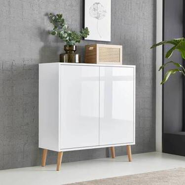 Kommode Mailand Typ 4 Weiß - Weiß Hochglanz/Weiß, MODERN, Holz/Holzwerkstoff (79/86/33cm) - MID.YOU