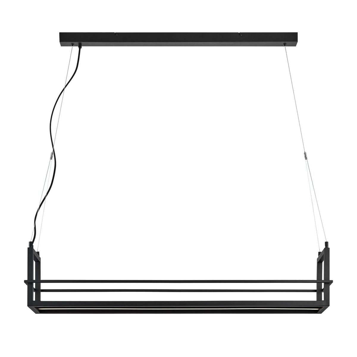 LAMPA WISZĄCA LED BURY *SBN* - czarny, Design, metal (118/22/150cm) - Novel