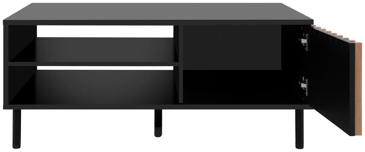 STOLIK KAWOWY MONZA - czarny/dąb artisan, Design, materiał drewnopochodny/metal (110,5/67/47cm) - Livetastic