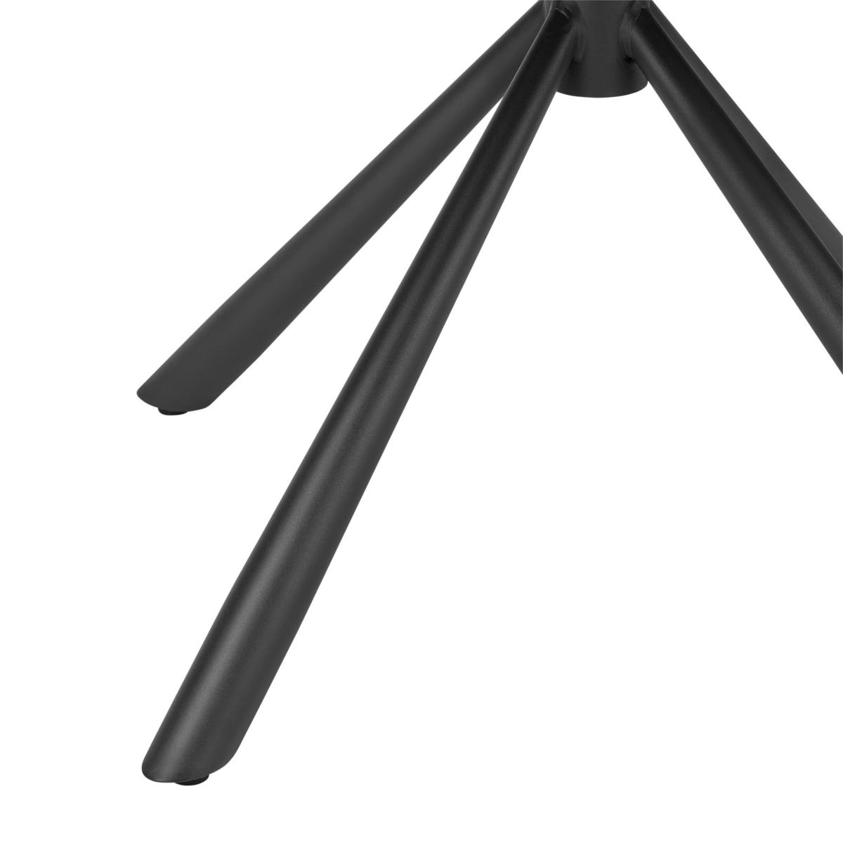 Armlehnstuhl Eileen in Grau Samtbezug drehbar - Schwarz/Grau, LIFESTYLE, Textil/Metall (68/86/64cm) - Mömax