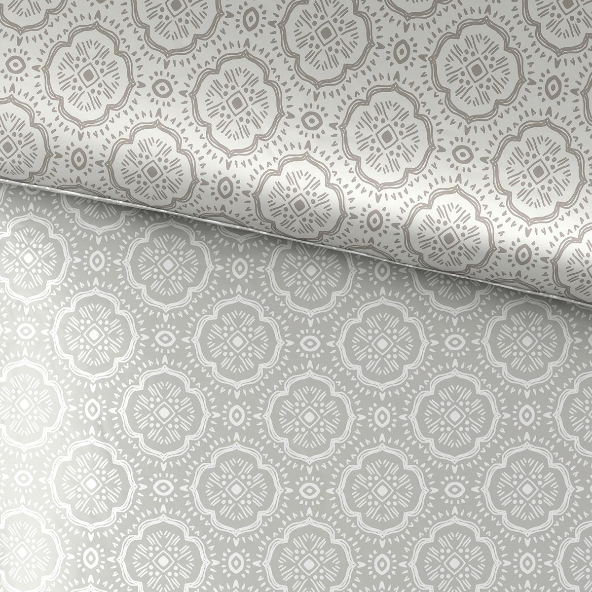 Posteljina Ethno 140x200/60x80 Cm - svijetlo siva, Lifestyle, tekstil (140/200cm) - Mömax