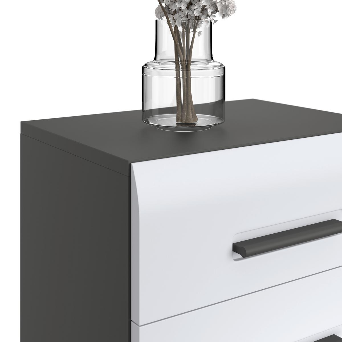Donji Element Pearl New - bijela/antracit, Konvencionalno, drvni materijal/plastika (40/77,4/29,6cm)