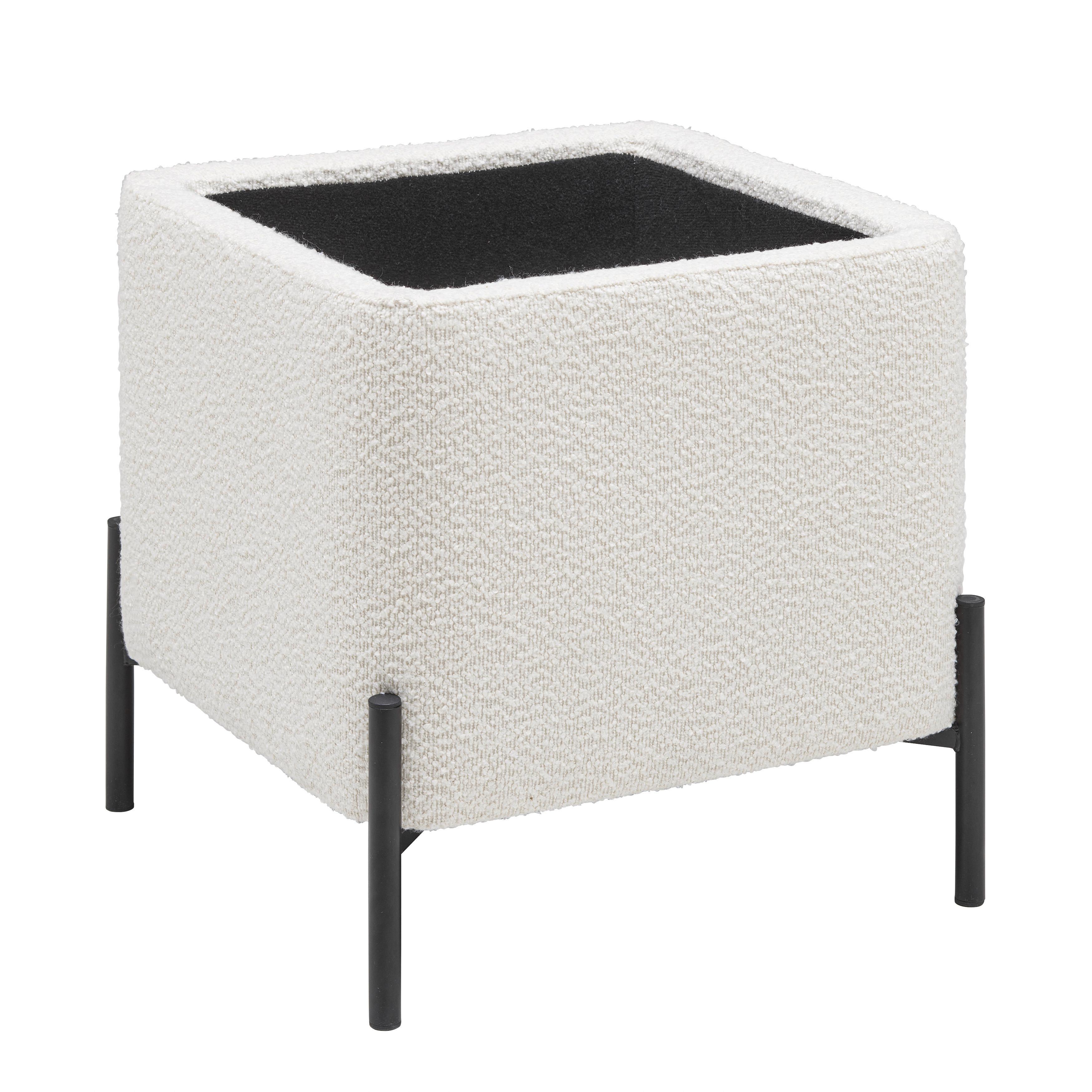 PALL MIXO - vit/svart, Modern, metall/trämaterial (43cm) - Mömax