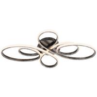 Plafonieră cu LED Krösus - negru, Modern, metal (64/41/9,5cm) - Modern Living