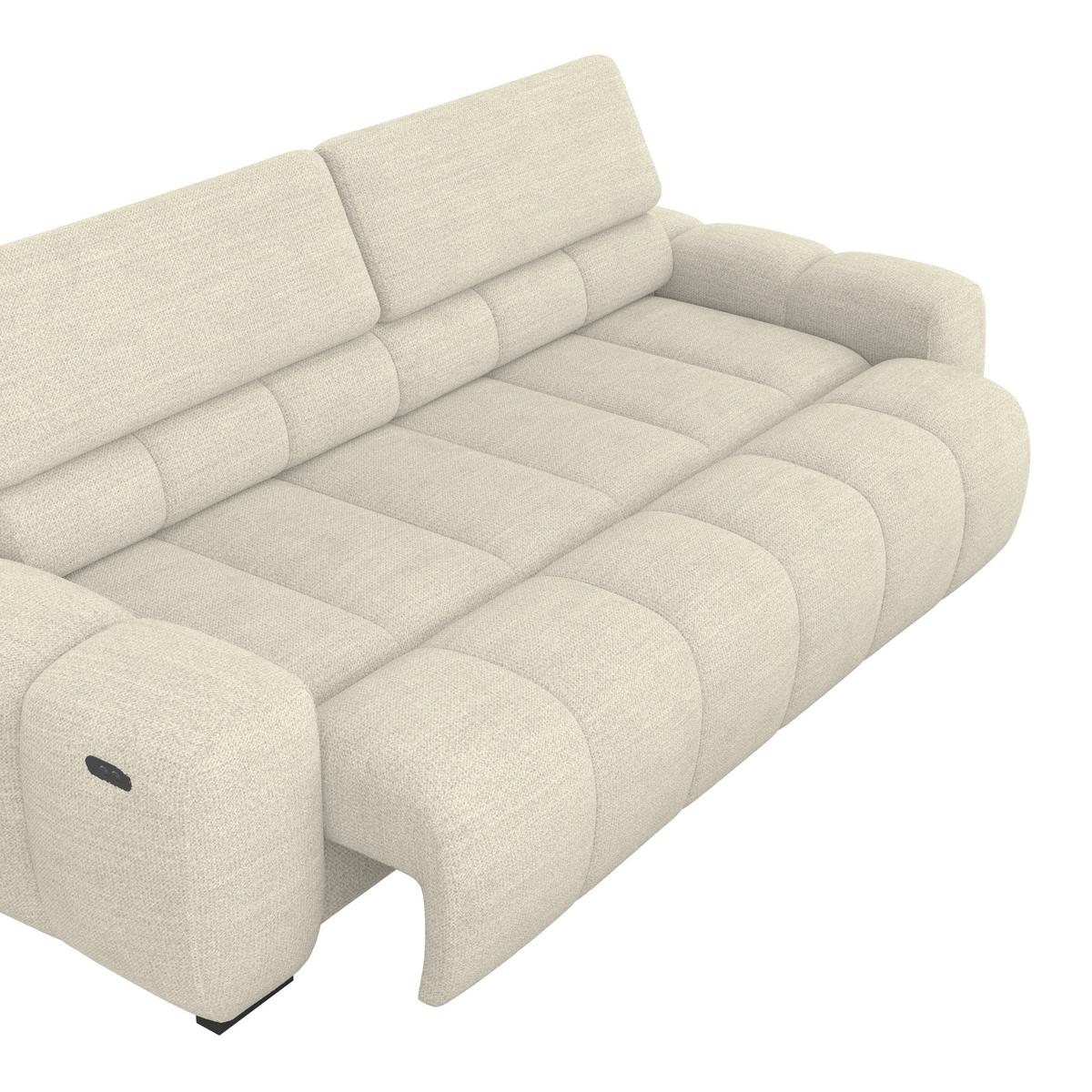 Velika Sofa Bull - crna/krem, Trend, tekstil/plastika (248cm) - Luca Bessoni