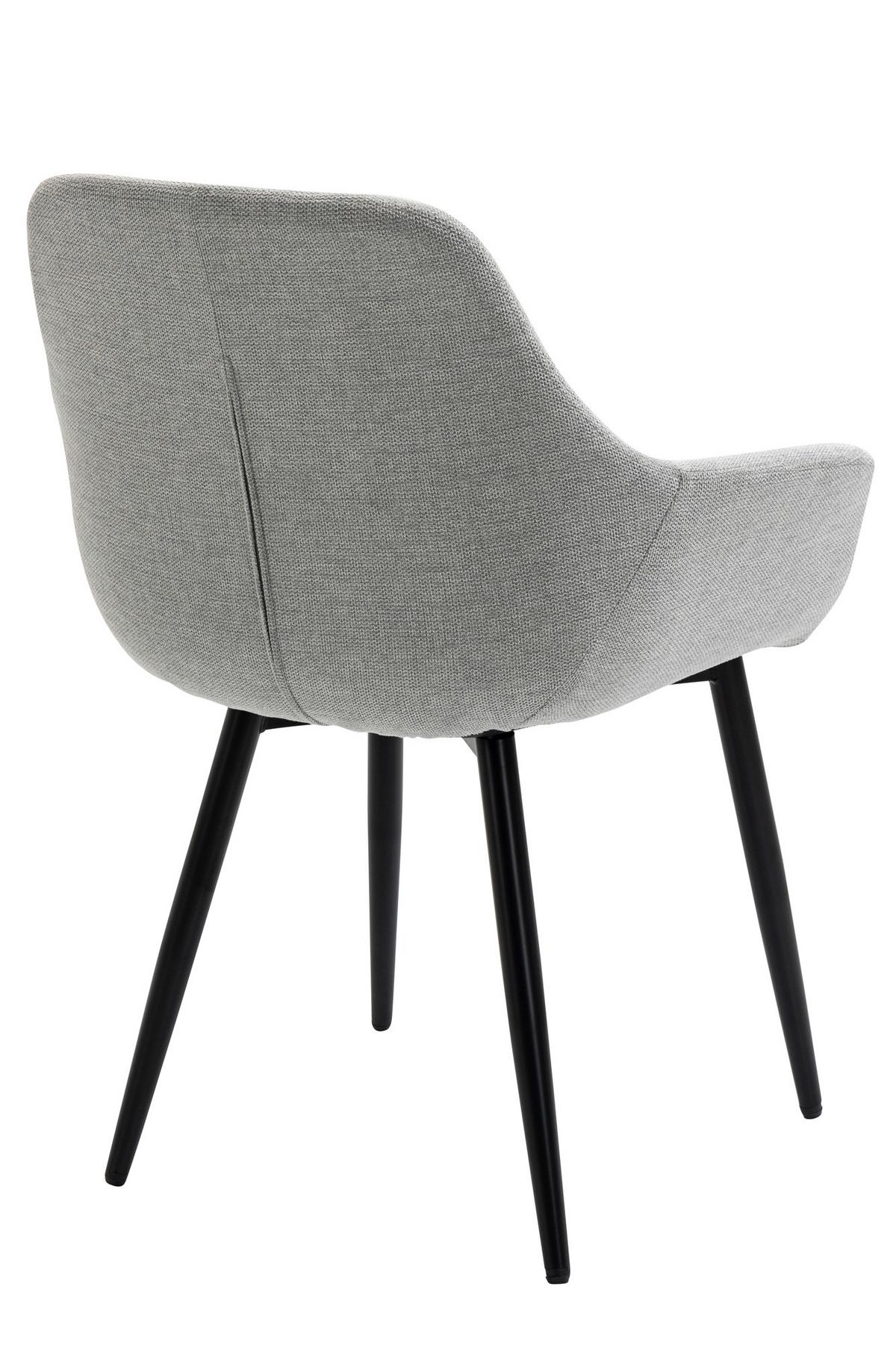 Set Naslanjačev Lena, Svetlo Siva, 2-Delni - črna/svetlo siva, Moderno, kovina/tekstil (64/86/59cm) - Livetastic