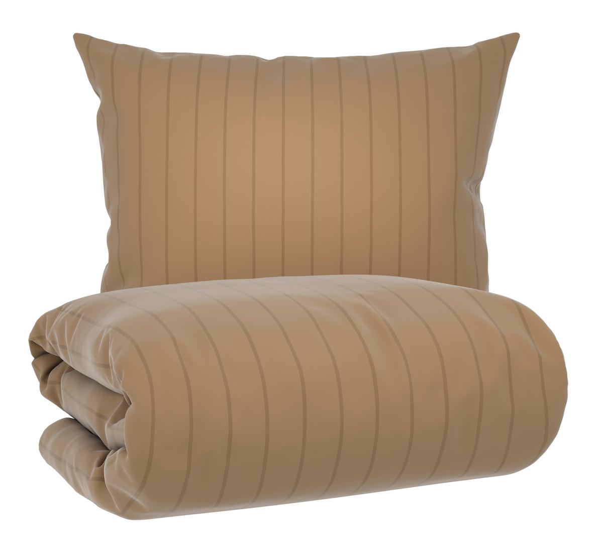Posteljnina Dobby Streif - zlate barve, tekstil (200/140cm) - Mömax