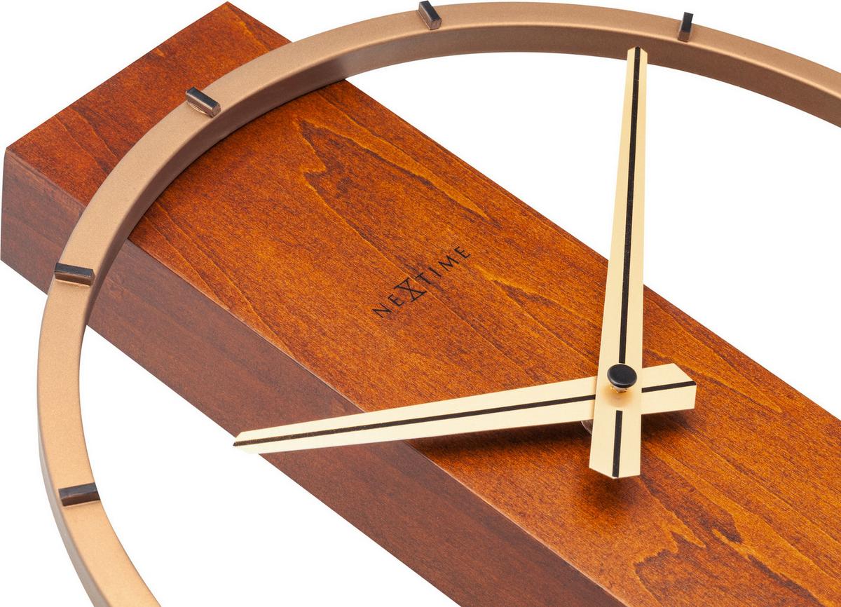 Tischuhr Carl Small Braun - Braun, Basics, Holz (27/34/7,5cm) - Nextime