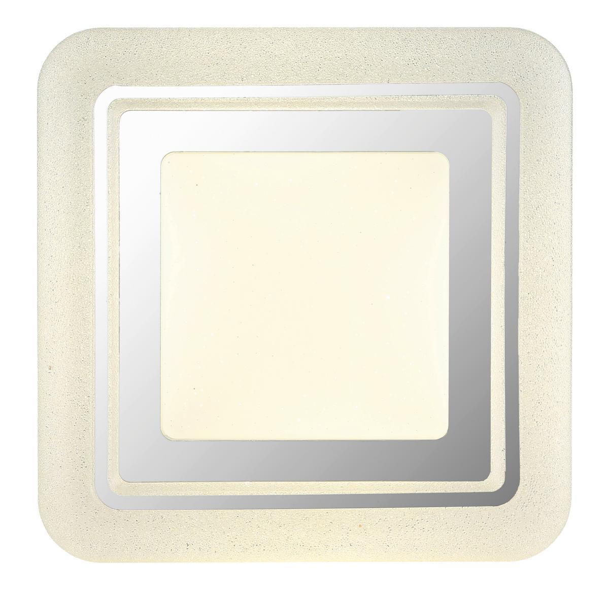 Stropna Led Svjetiljka Marcia - bijela/prozirno, Konvencionalno, metal/plastika (38/38/7,5cm) - Globo