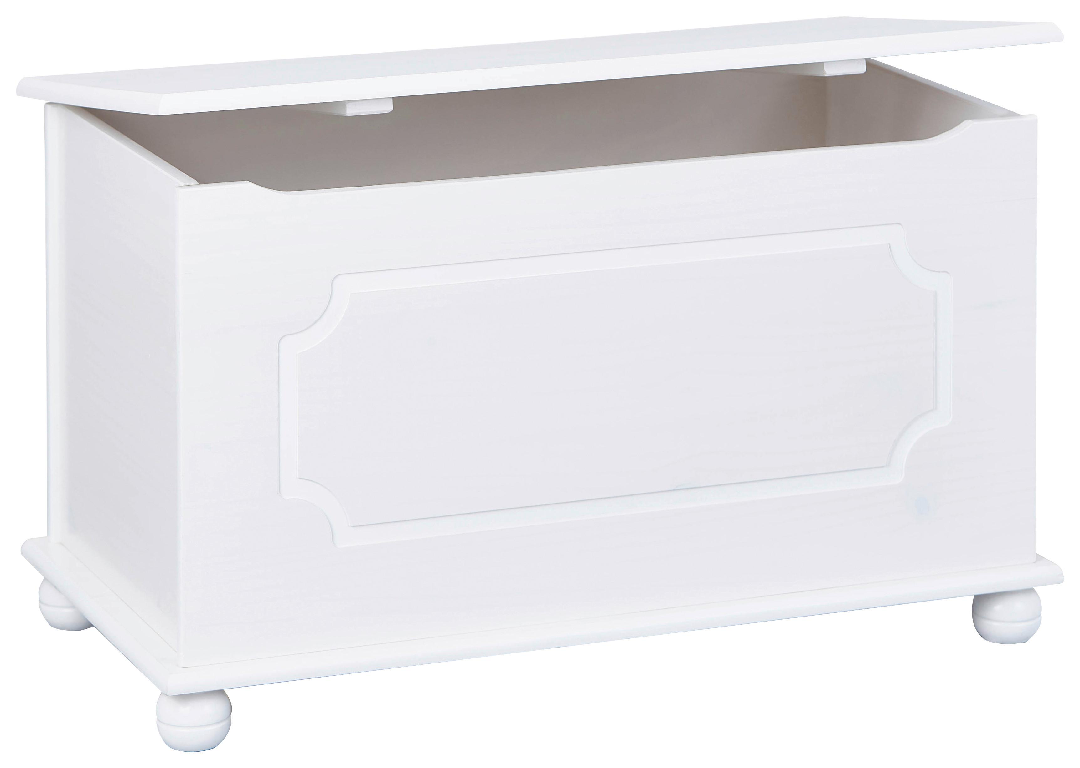 Truhe Emel In Weiss - Weiss, Romantik / Landhaus, Holz (89/53/47cm) - Mömax