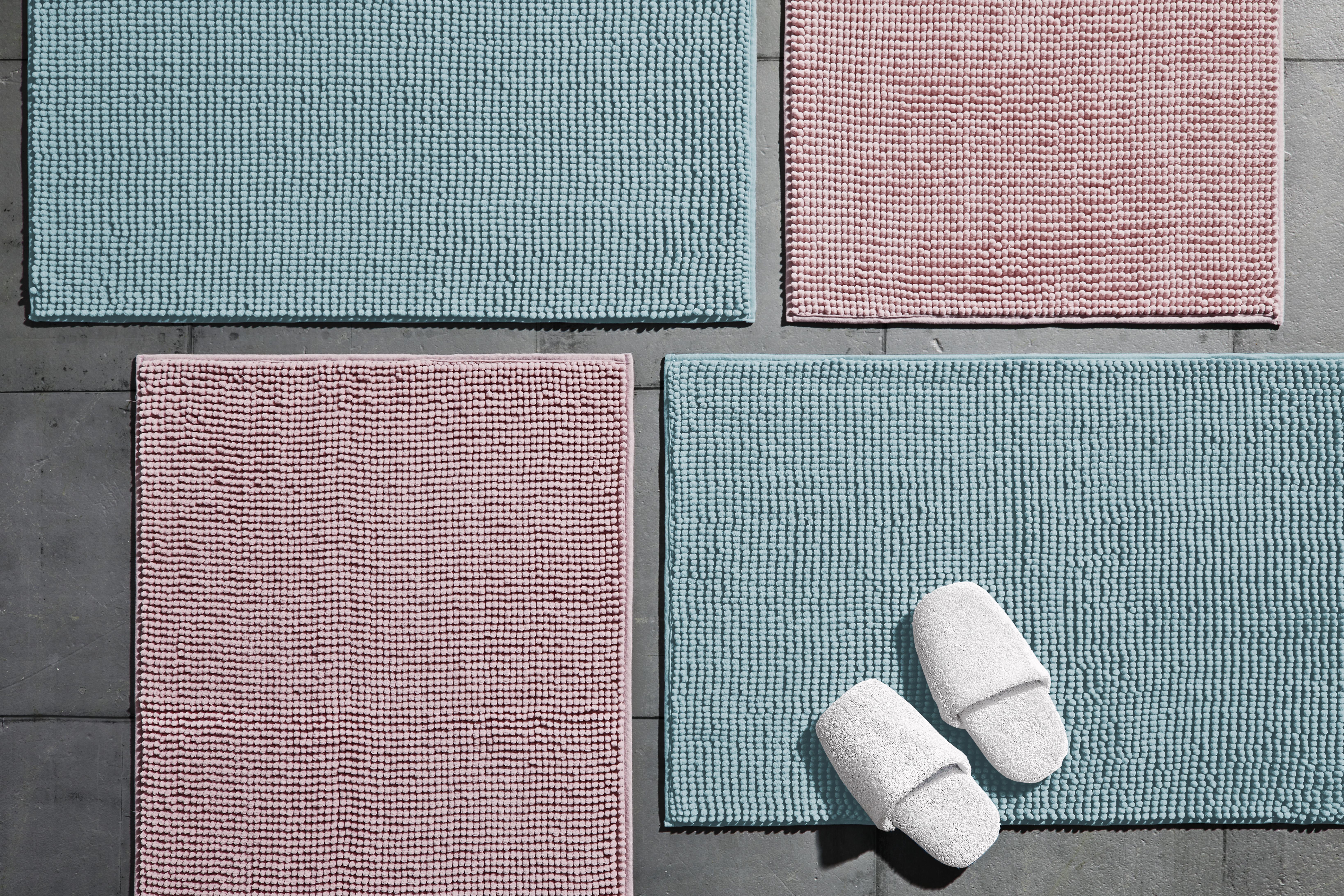 Badematte Nelly in Rosa ca. 60x90cm - Rosa, Textil (60/90cm) - Modern Living