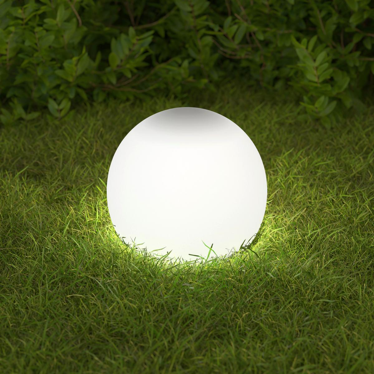 LAMPA SOLARNA BOLTON - biały, Basics, tworzywo sztuczne (20+25+30cm) - Ambia Garden