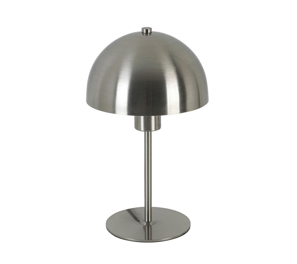 Tischleuchte Musch Nickelfarben max. 25 Watt - Schwarz/Nickelfarben, MODERN, Kunststoff/Metall (18/18/30cm) - Mömax