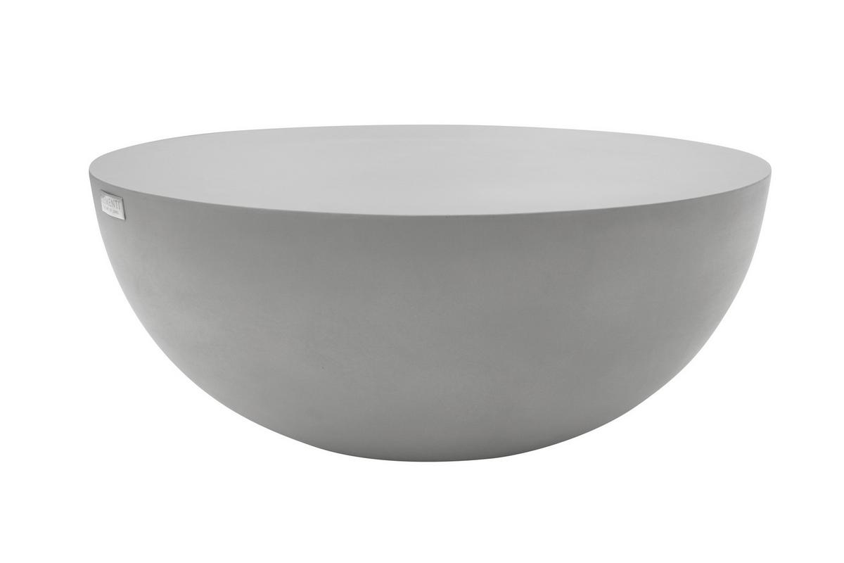 Loungetisch Chronos Faserbeton Hellgrau - Hellgrau, KONVENTIONELL, Stein (87/87/35cm) - Gardenson