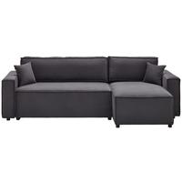 Sedežna Garnitura Mira, Siva, Ležišče - temno siva/siva, Basics, tekstil (248/76/140cm) - Modern Living