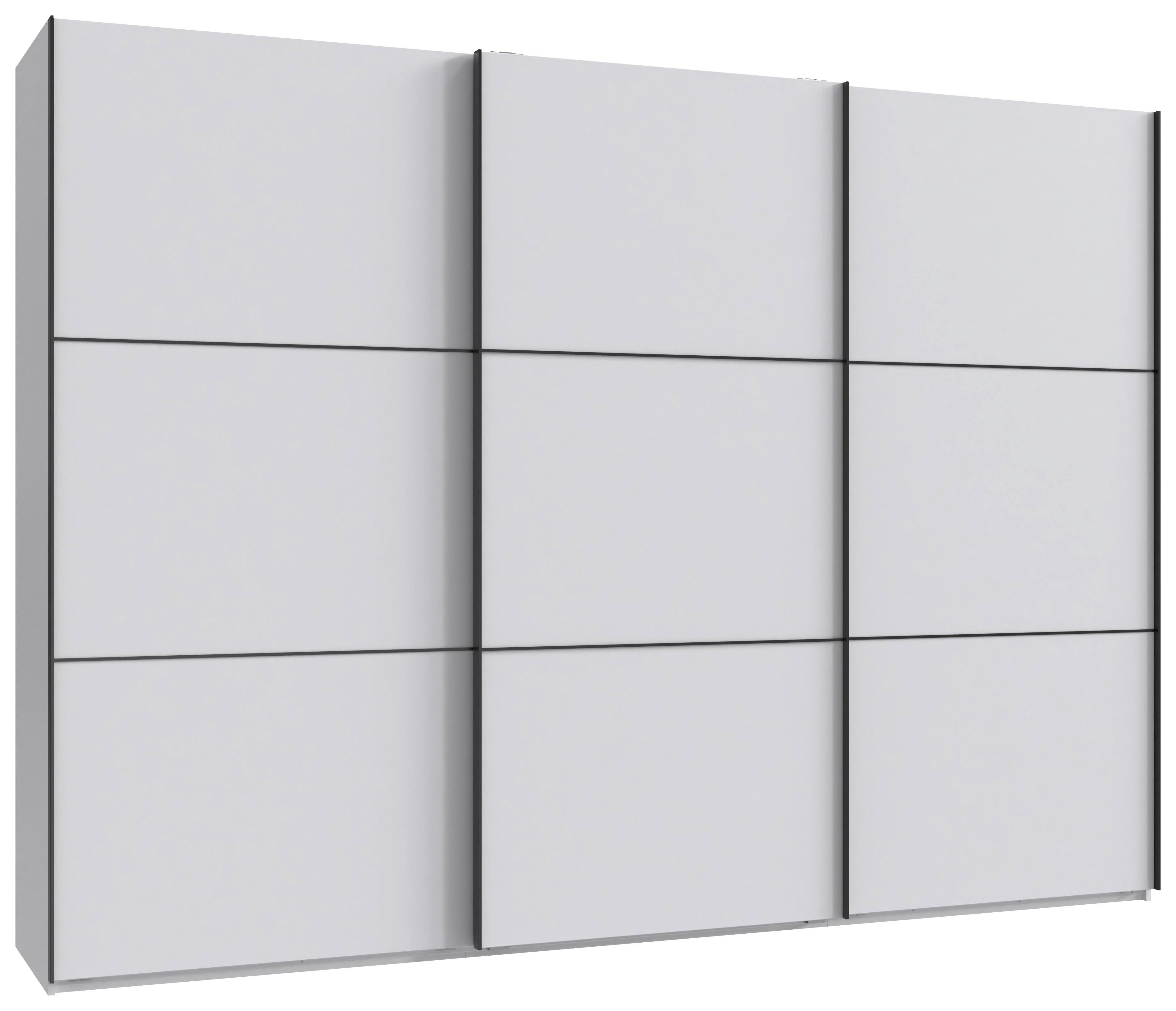 Omara Z Drsnimi Vrati Indiana - črna/bela, Konvencionalno, kovina/leseni material (300/216/65cm)