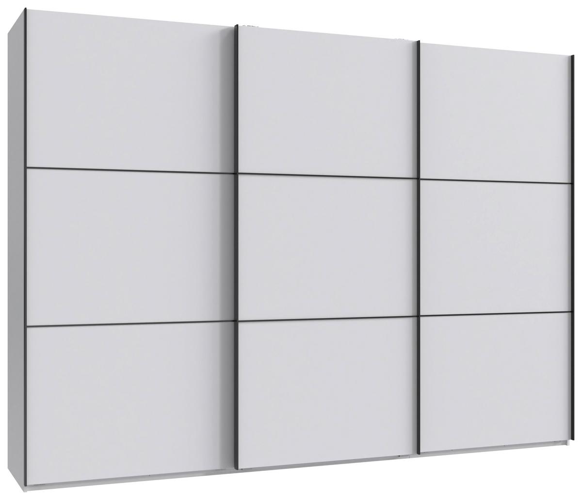 Omara Z Drsnimi Vrati Indiana - črna/bela, Konvencionalno, kovina/leseni material (300/216/65cm)