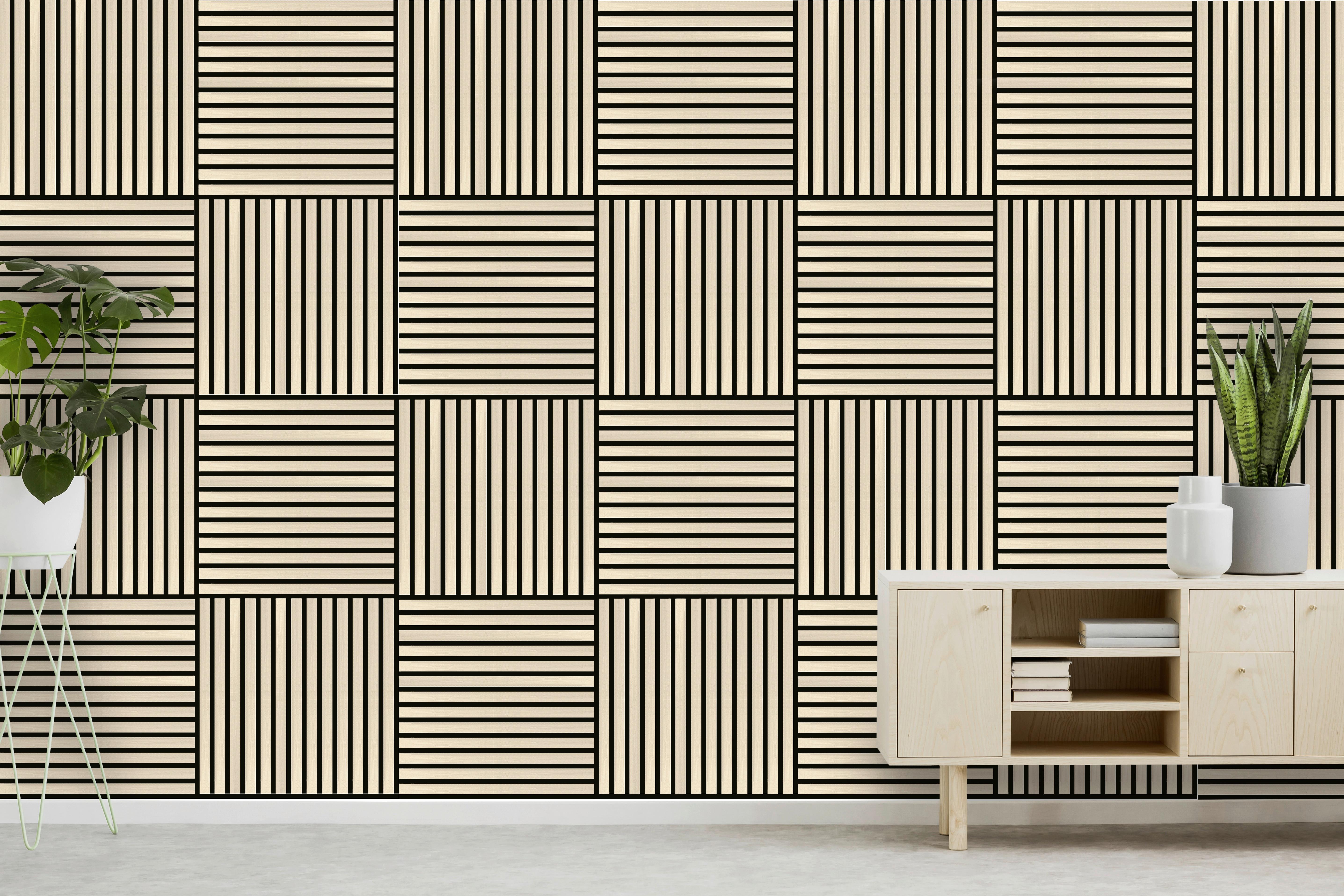 PANEL AKUSTYCZNY 11001A - kolor dębowy, Modern, materiał drewnopochodny (52/52cm) - Jangal