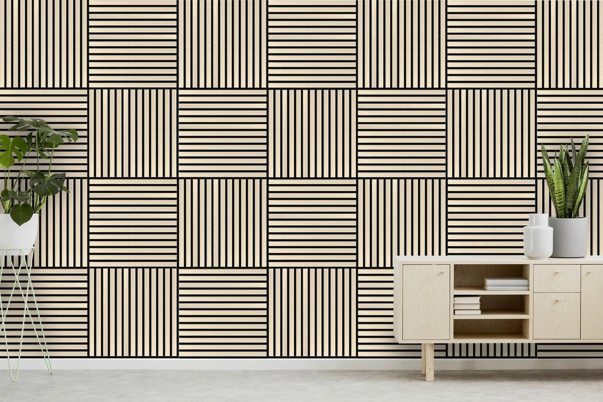 PANEL AKUSTYCZNY 11001A - kolor dębowy, Modern, materiał drewnopochodny (52/52cm) - Jangal