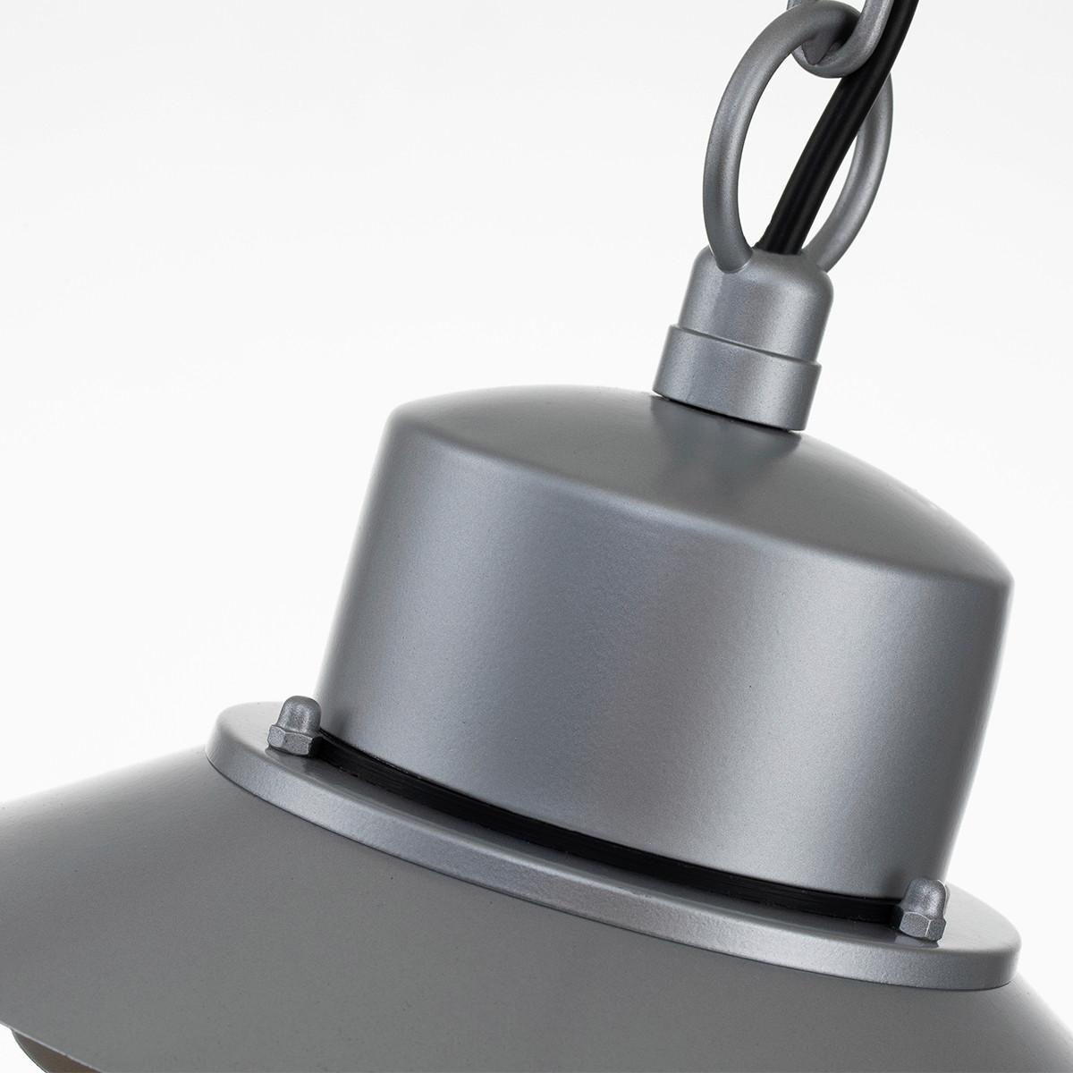 Kültéri Függőlámpa Copenhagen8-Sil - ezüstszínű, Konventionell, üveg/fém (22/37,5cm) - Elstead Lighting