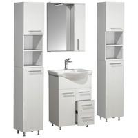 BADEZIMMER LISALO L - Weiss/Silberfarben, Modern, Glas/Keramik (115cm) - MID.YOU