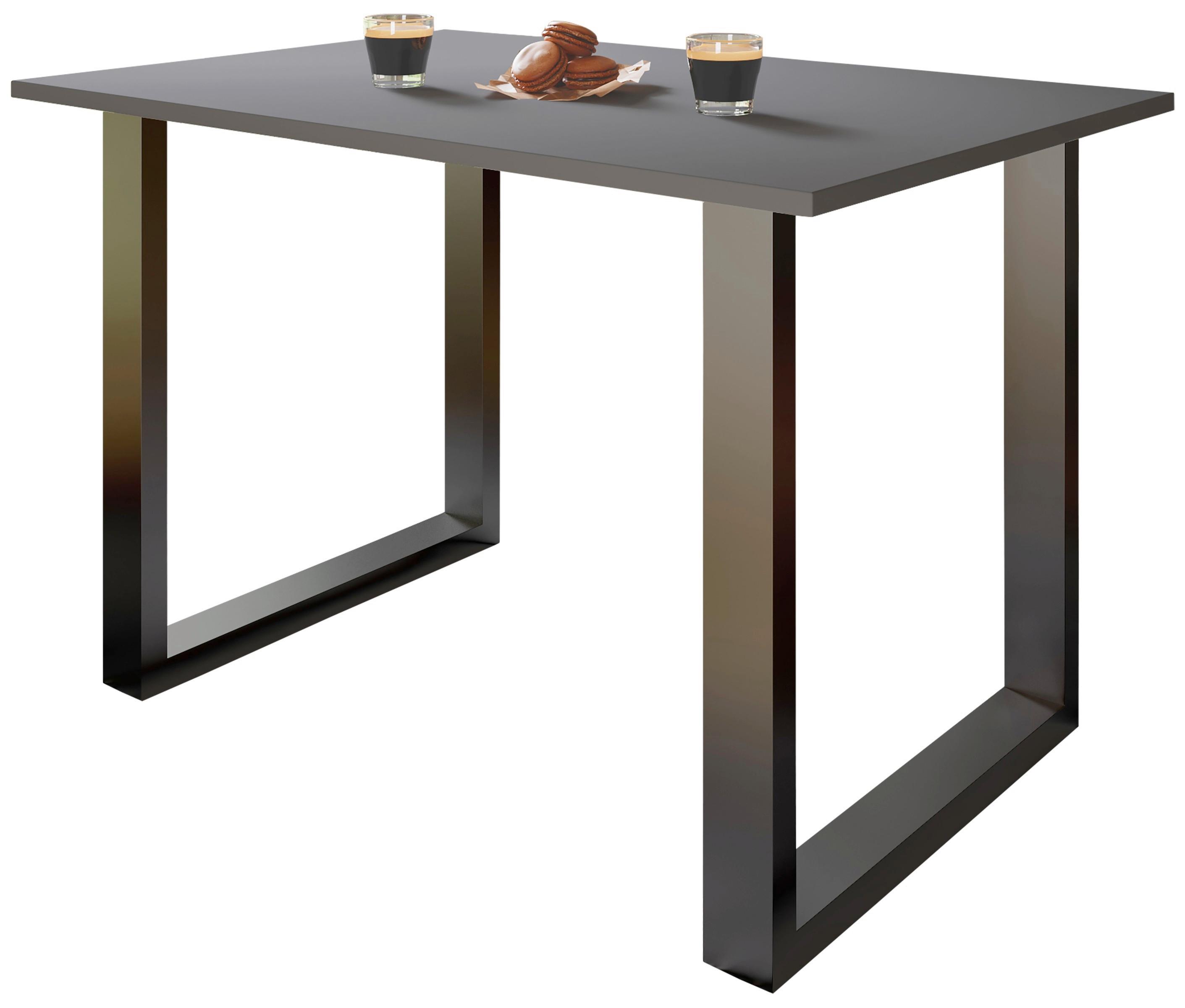 SCHREIBTISCH LONA - Anthrazit/Silberfarben, Design, Holzwerkstoff/Metall (140/76/50cm) - MID.YOU