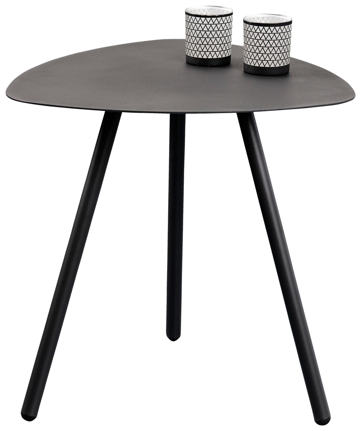 STOLIK BOCZNY MIRA 2 - antracytowy, Design, metal (50/50/50cm) - Xora